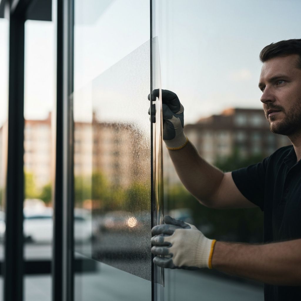 Pose de film solaire