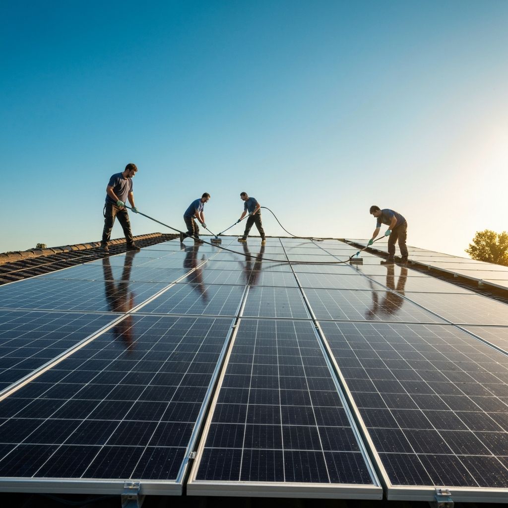 Nettoyage de panneaux solaires